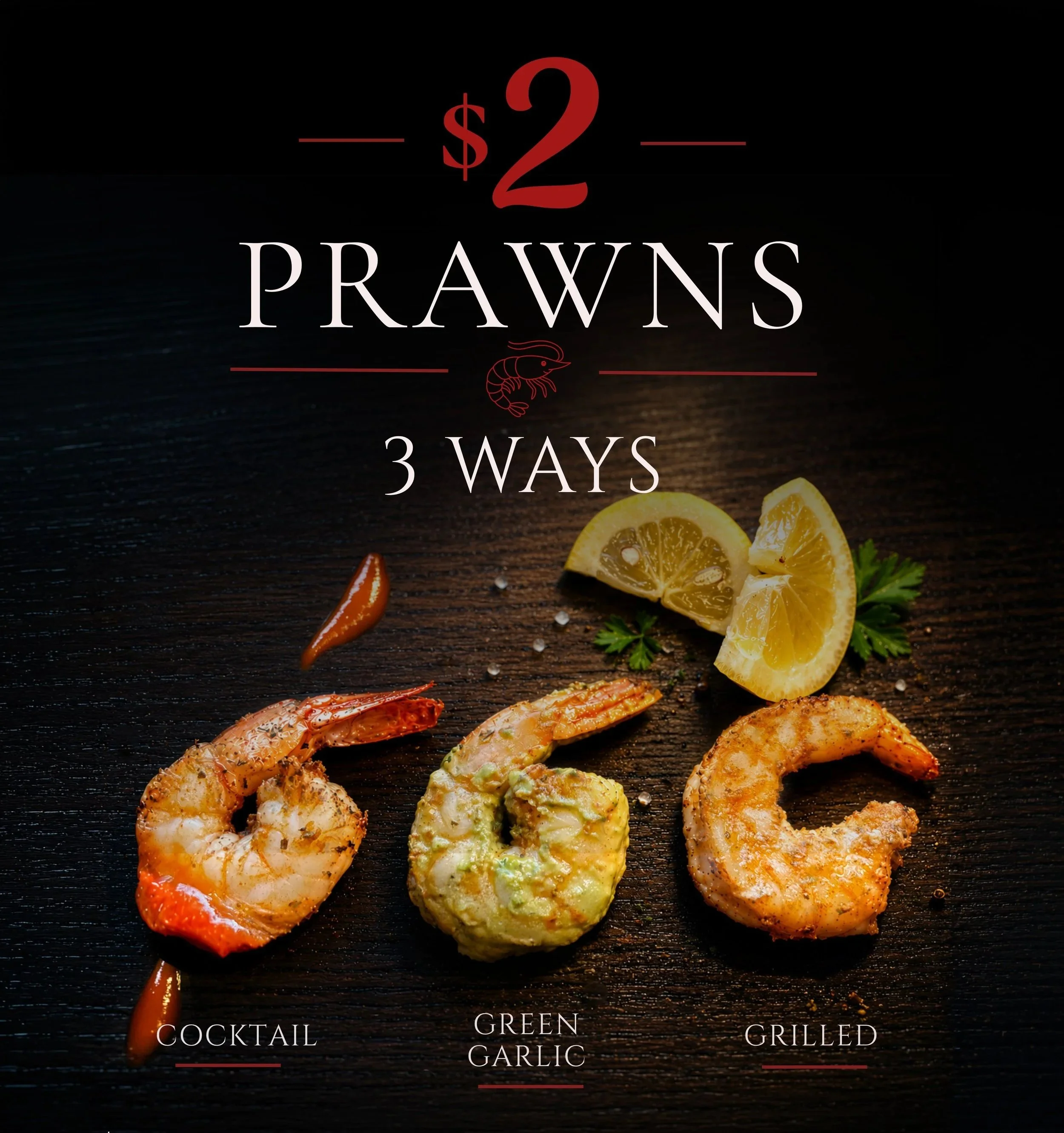 $2 Prawns, 3 Delicious Ways at Chuckanut Manor Seafood & Grill